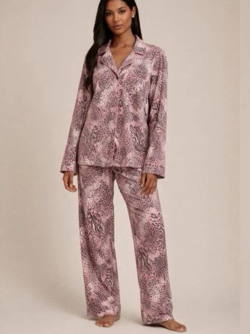 Skims NWT Women's Cozy Loungewear Pajama Set Bloom Mini Animal Size Small